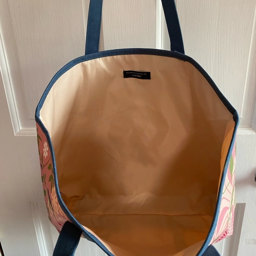 New LANCÔME Pink Floral Tote Bag